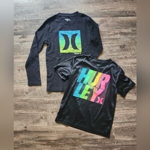 Hurley Black Logo Boy's 7/8 Shirt Bundle